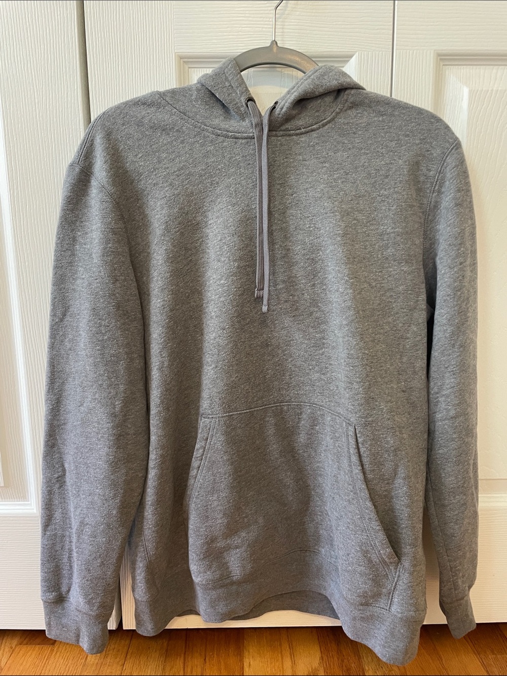 Classic Gray Pullover Hoodie - Men's Comfortable Hooded Sweatshirt